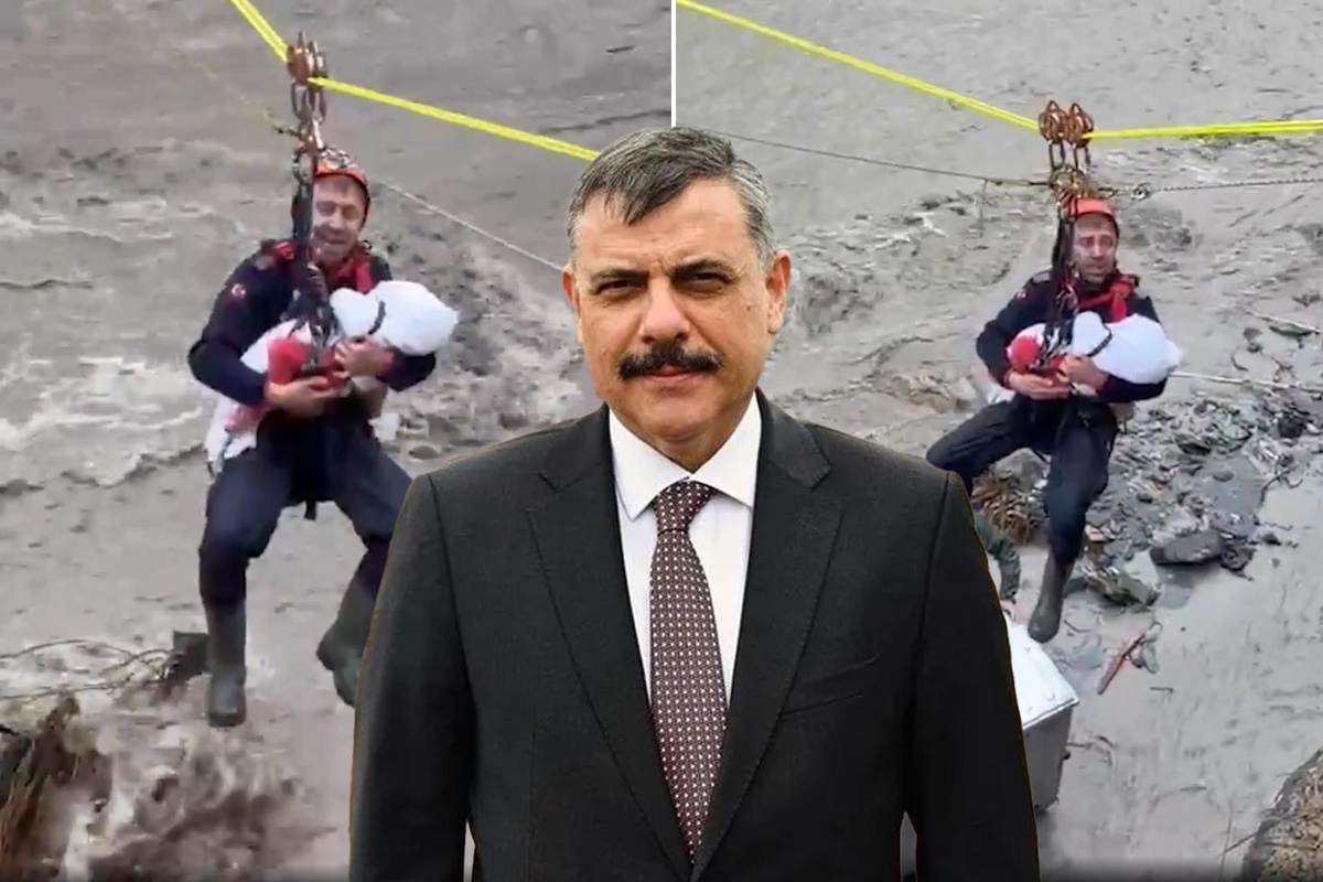 Selde mahsur kalan 8 aylık Zeynep bebeğin kurtarılma anları yürekleri ısıttı