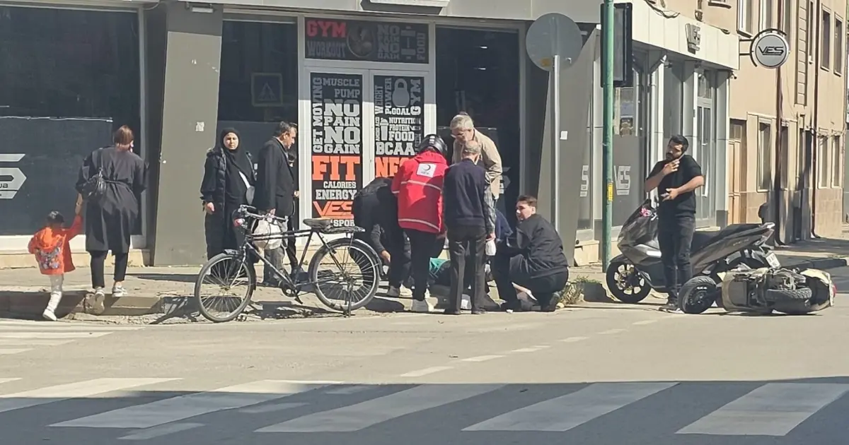 İnegöl'de otomobille çarpışan motosikletin sürücüsü yaralandı