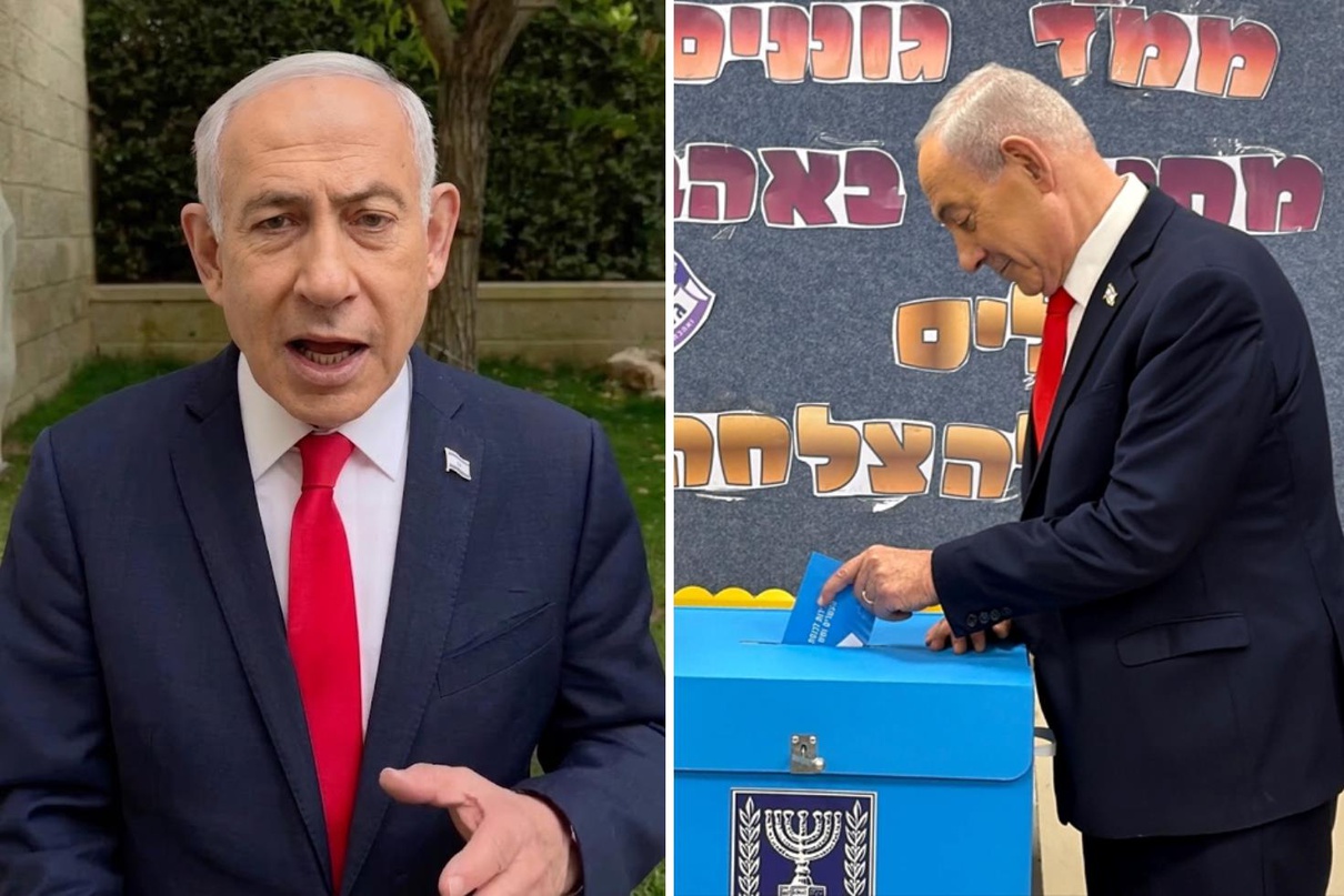 Anketlerde geride kalan Netanyahu'dan sandık günü 'acil durum' çağrısı