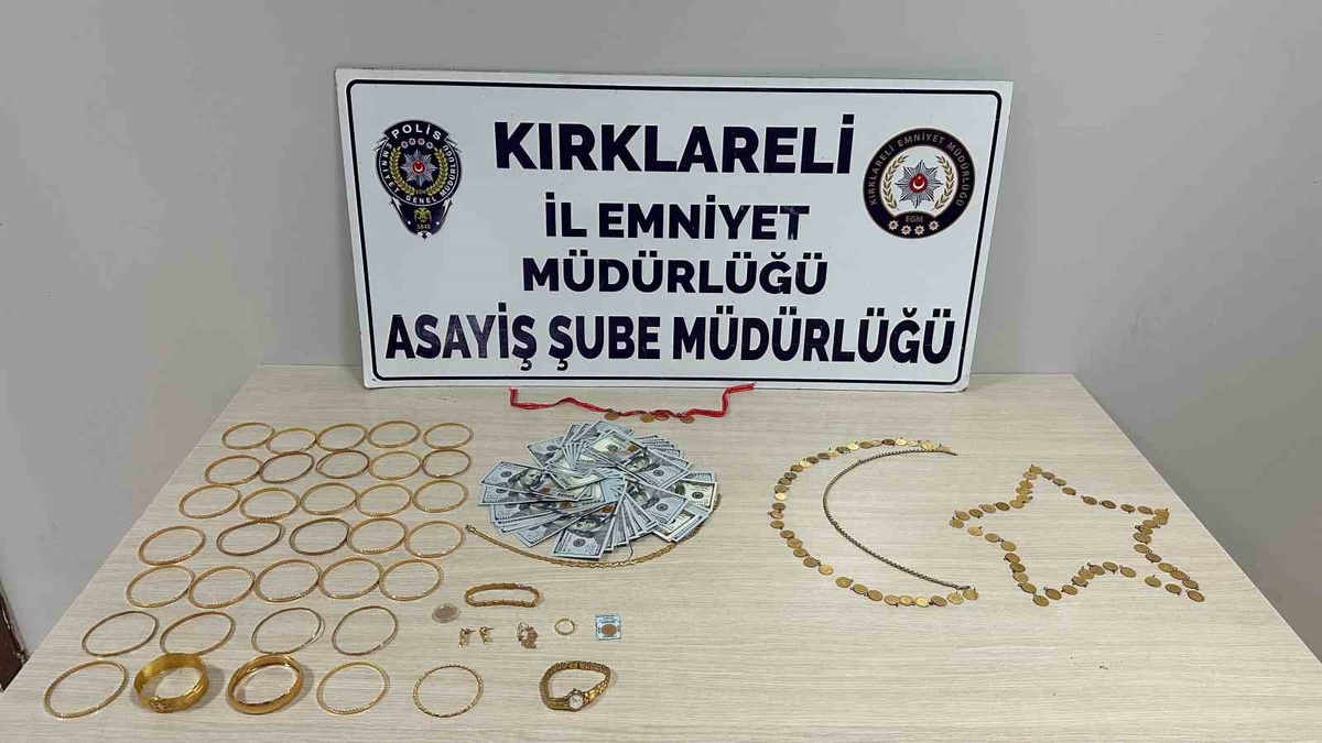 Kırklareli'de sahte polis vurgunu! Şüphelinin çantasından 80 çeyrek altın ve 34 bilezik çıktı