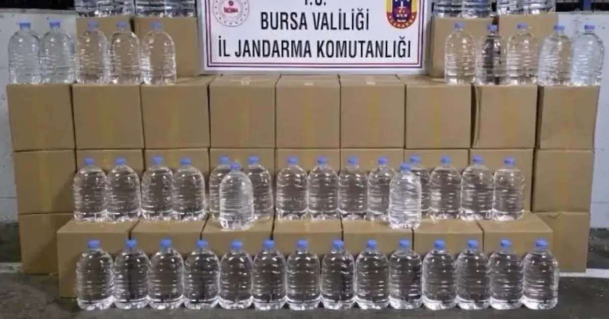 Bursa’da bin 260 litre etil alkol ele geçirildi