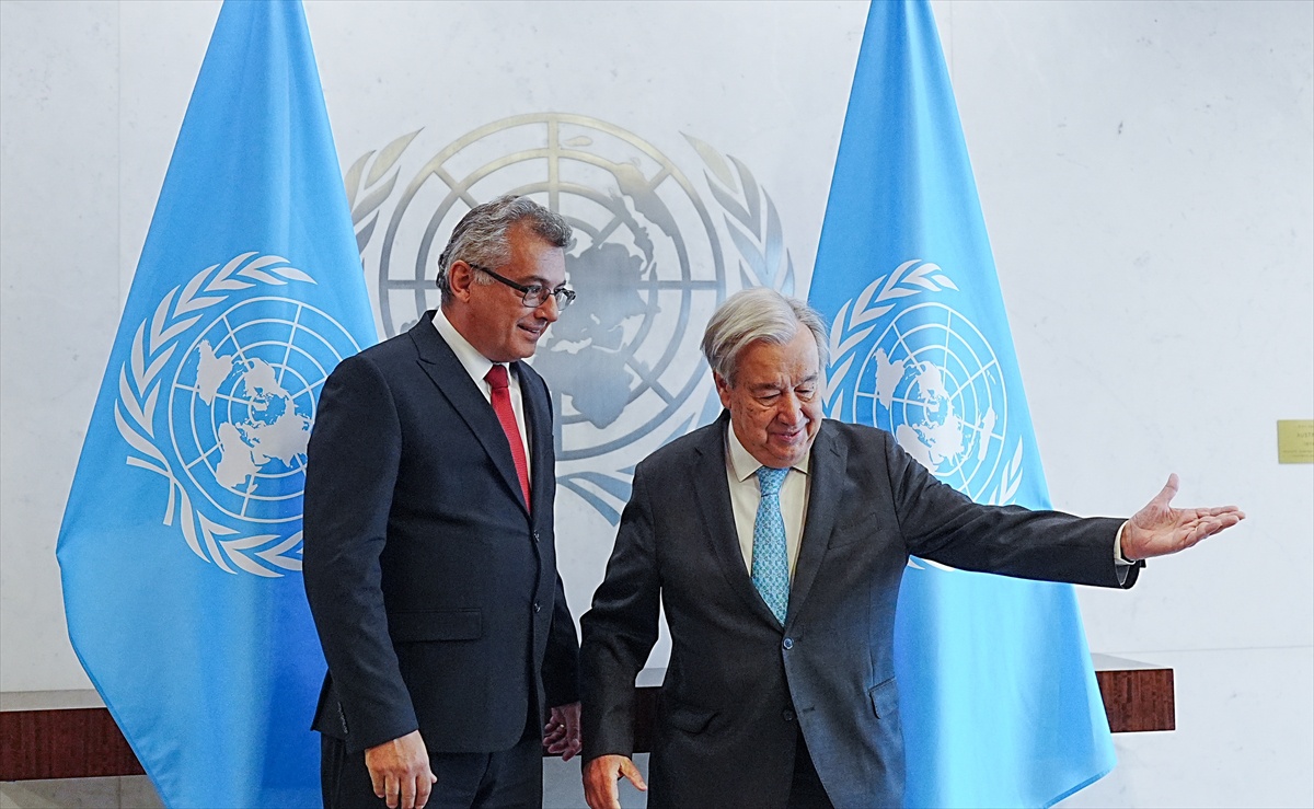 KKTC Cumhurbaşkanı Erhürman, New York'ta BM Genel Sekreteri Guterres ile görüştü