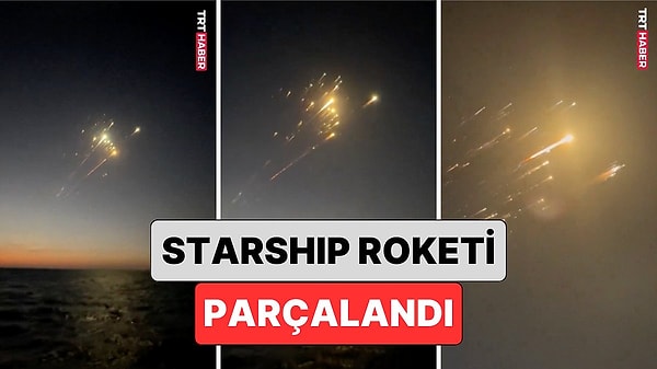 SpaceX'in uzay roketi fırlatıldıktan sonra havada parçalandı. Bu anlar kameralar tarafından kaydedildi.