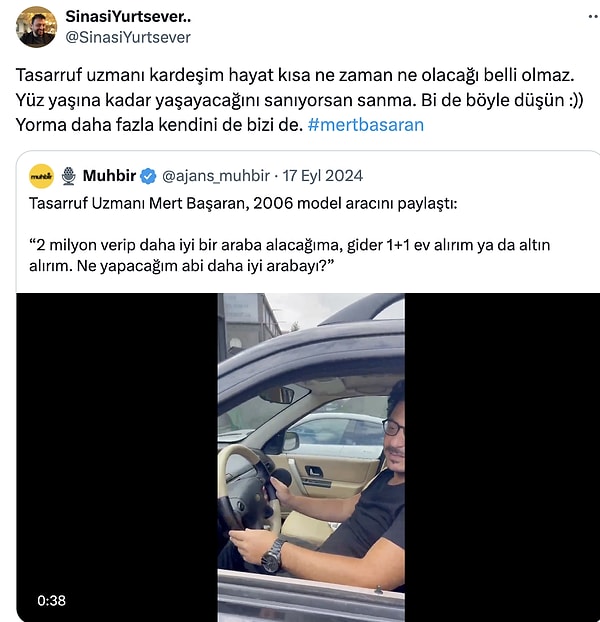 Yurtsever'in vefatından kısa bir süre önce sosyal medya üzerinden paylaştığı 'Hayat kısa, ne zaman ne olacağı belli olmaz' ifadeleri ise oldukça anlamlı bulundu.