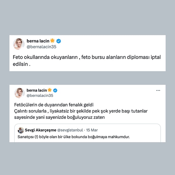 Berna Laçin, FETÖ ile ilgili açıklama yaptı.