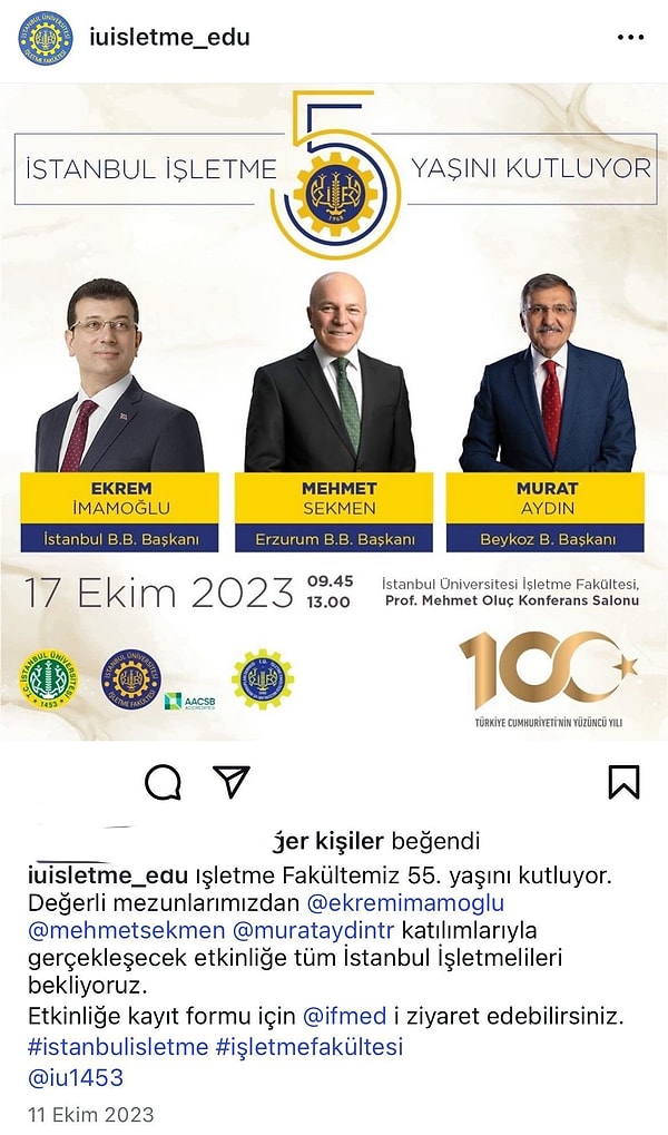 Üniversitenin paylaşımı tekrar gündemde.