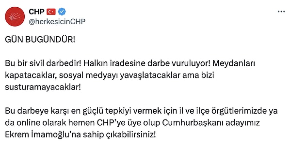 CHP, durumu eleştiren bir açıklama yaptı.