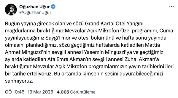 "Bu ortamda kimsenin sesini duyurabileceğimizi sanmıyoruz."