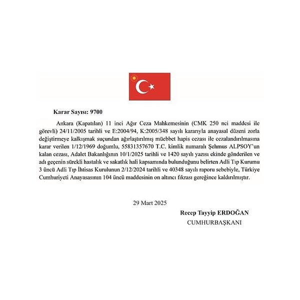İşte o kararlar: