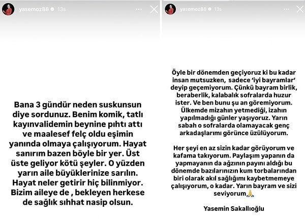"Ülkemde mizahın yetmediği, izahın yapılmadığı günler yaşıyoruz. Yarın sabah o sofralarda olamayacak genç arkadaşlarımı görünce üzülüyorum."