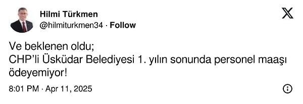 Hilmi Türkmen'in paylaşımı 👇