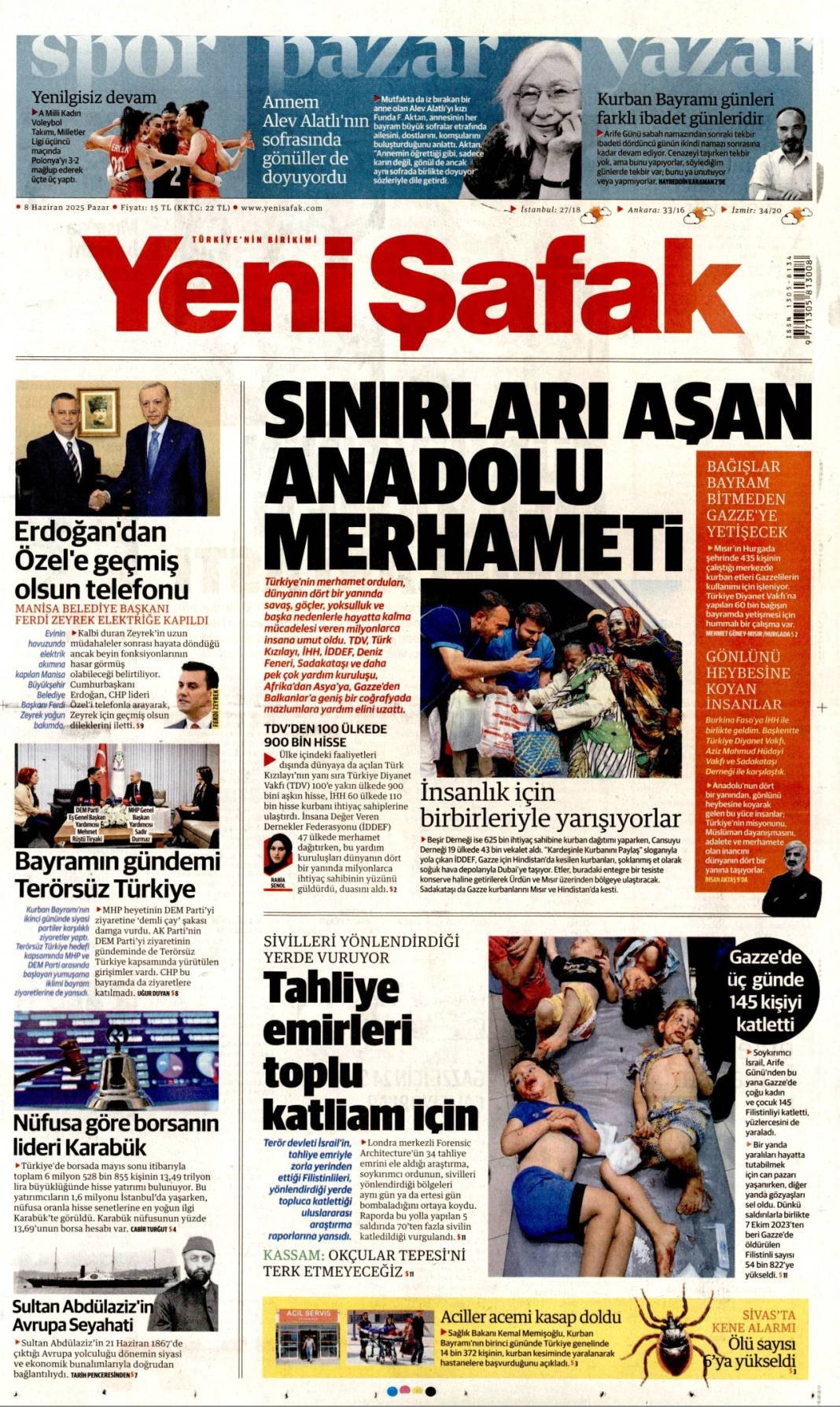 Günün manşetleri: 8 Haziran'da gazeteler hangi başlıkla çıktı? 6
