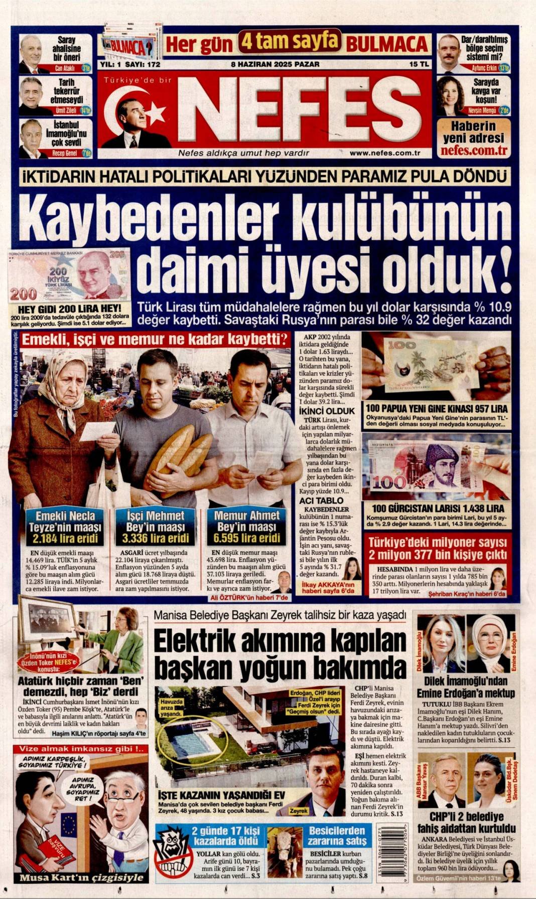 Günün manşetleri: 8 Haziran'da gazeteler hangi başlıkla çıktı? 5