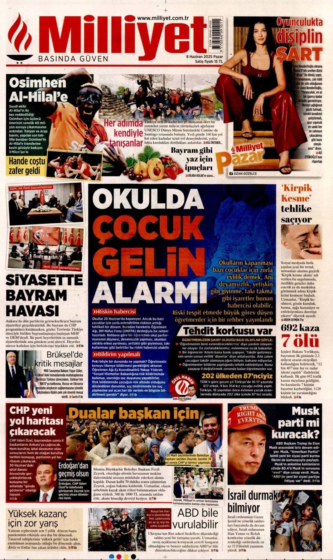 Günün manşetleri: 8 Haziran'da gazeteler hangi başlıkla çıktı? 4