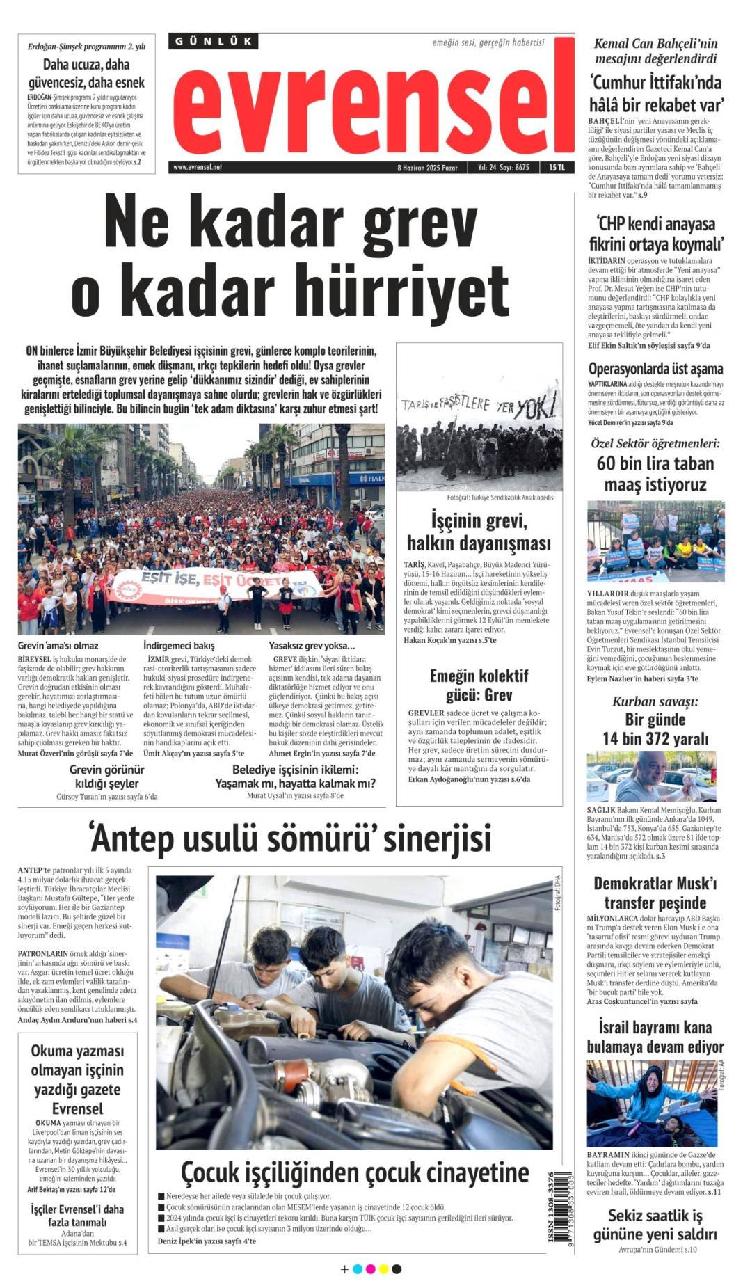 Günün manşetleri: 8 Haziran'da gazeteler hangi başlıkla çıktı? 9