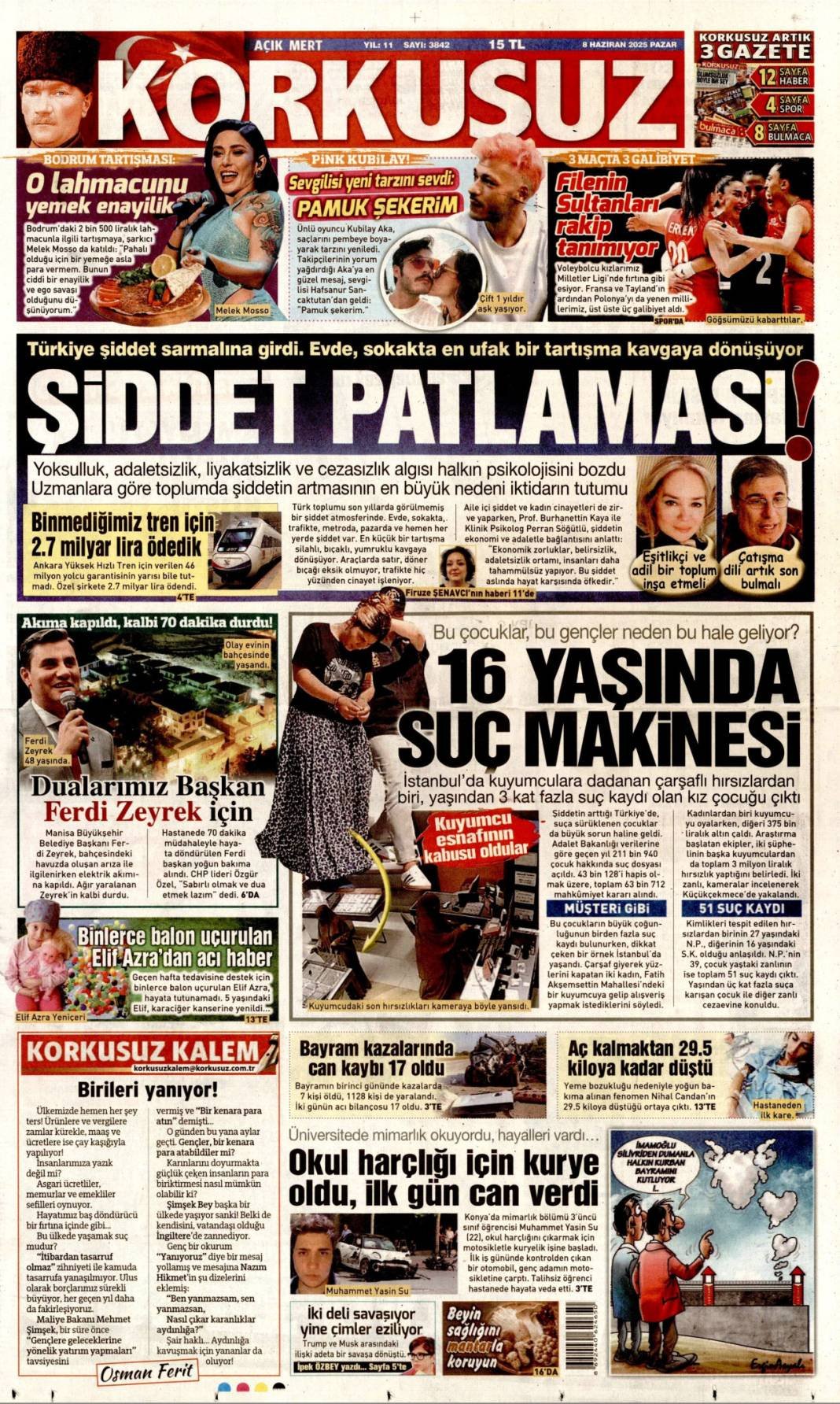Günün manşetleri: 8 Haziran'da gazeteler hangi başlıkla çıktı? 15