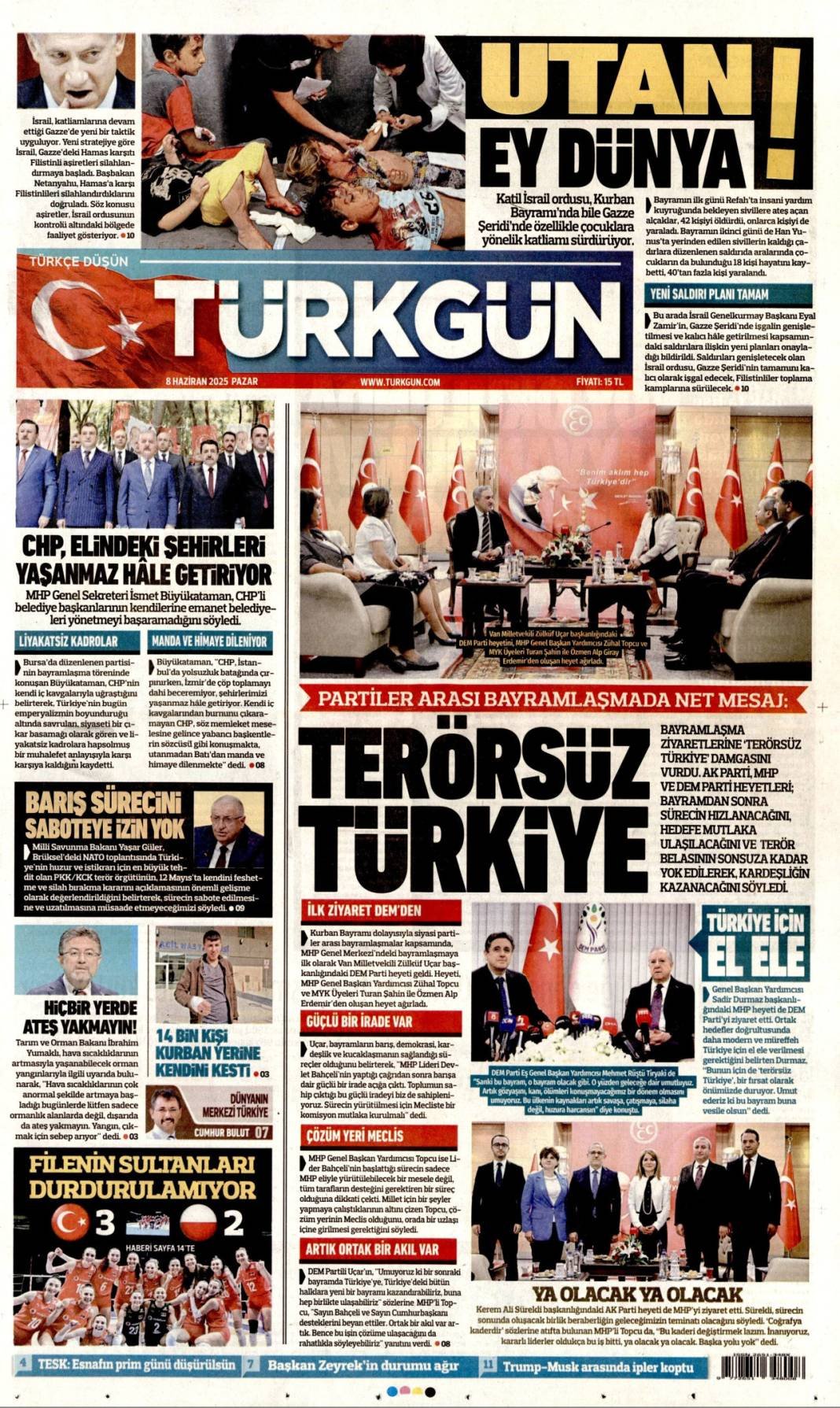 Günün manşetleri: 8 Haziran'da gazeteler hangi başlıkla çıktı? 18