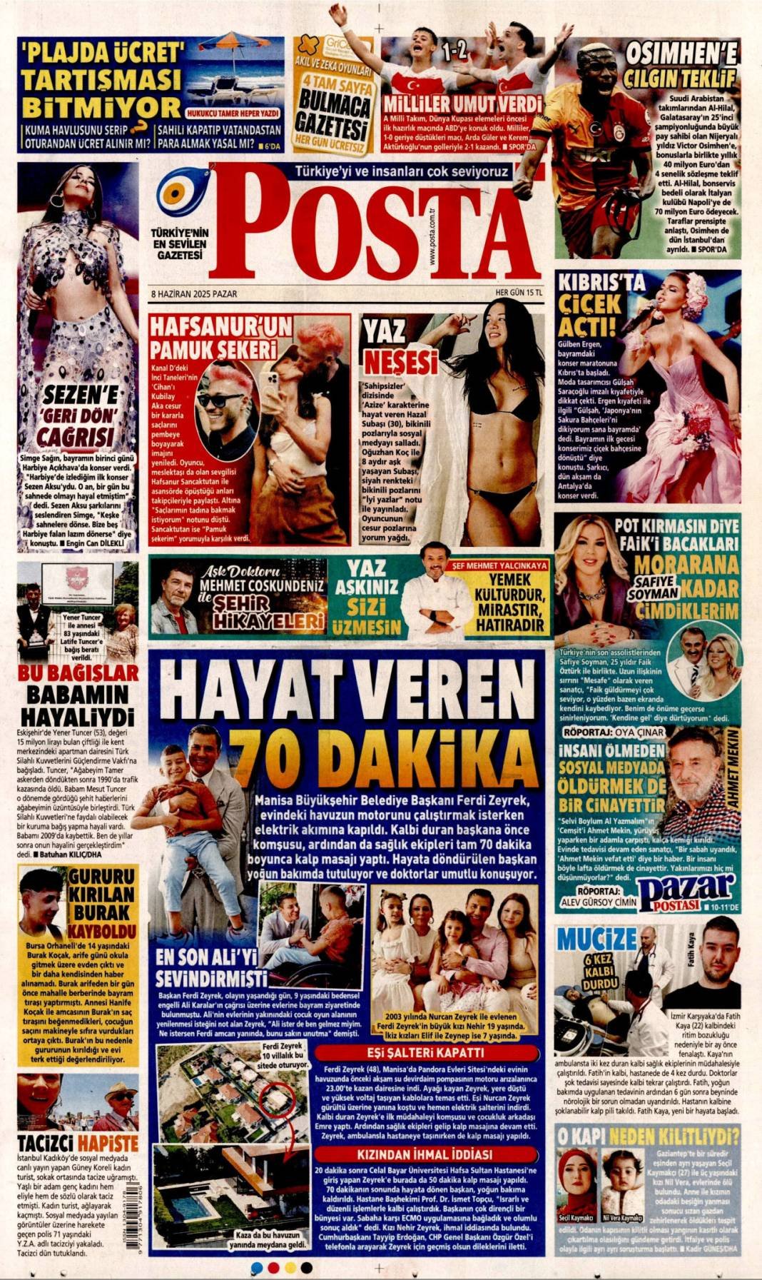 Günün manşetleri: 8 Haziran'da gazeteler hangi başlıkla çıktı? 16