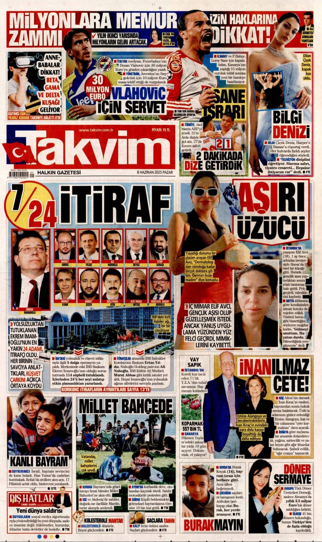 Günün manşetleri: 8 Haziran'da gazeteler hangi başlıkla çıktı? 19