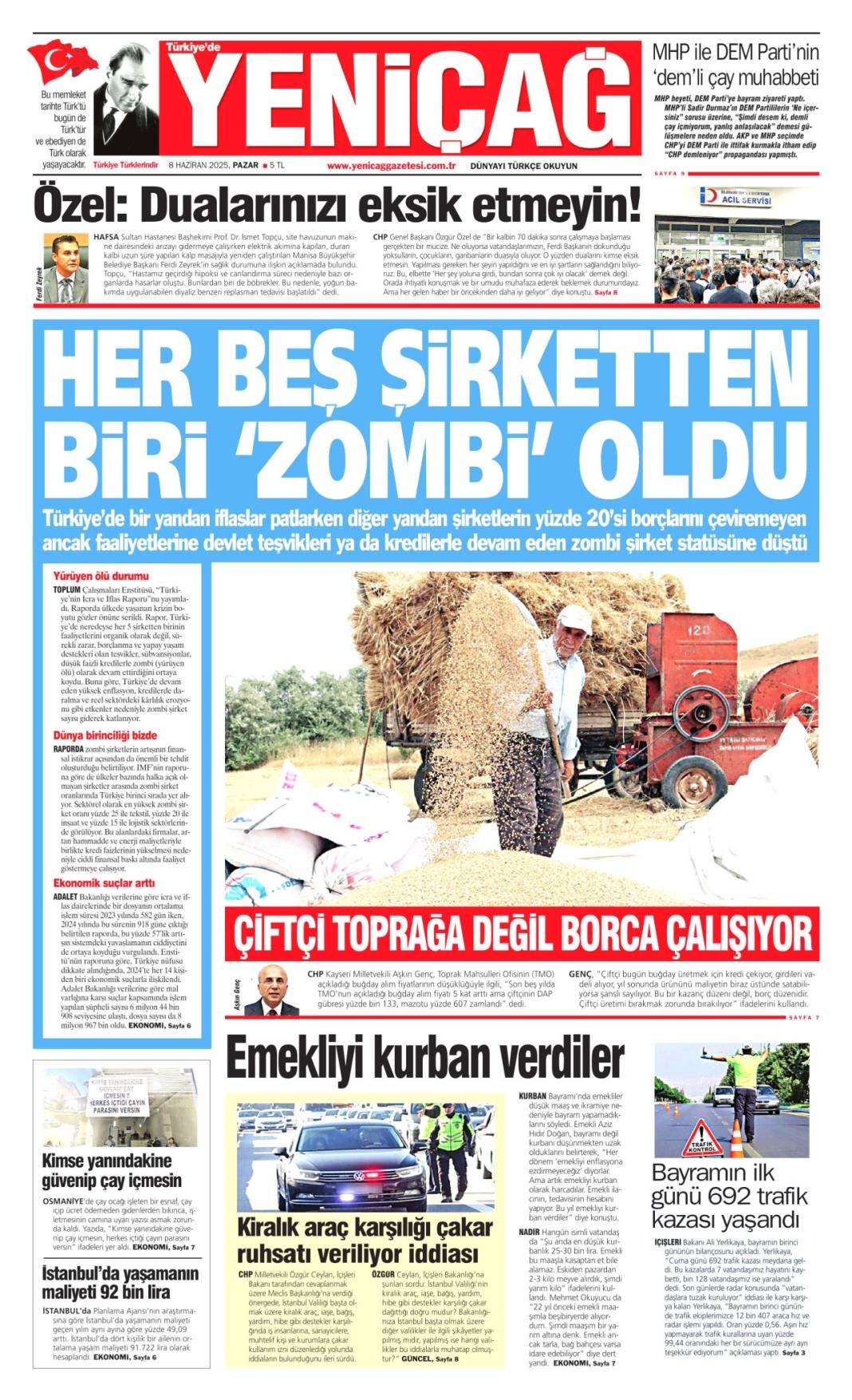 Günün manşetleri: 8 Haziran'da gazeteler hangi başlıkla çıktı? 20