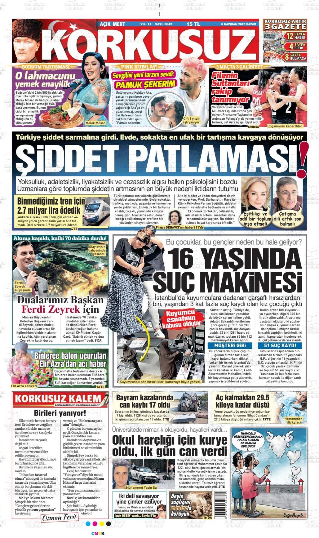 Bugün gazeteler hangi başlıkla çıktı? İşte 9 Haziran'ın manşetleri... 3
