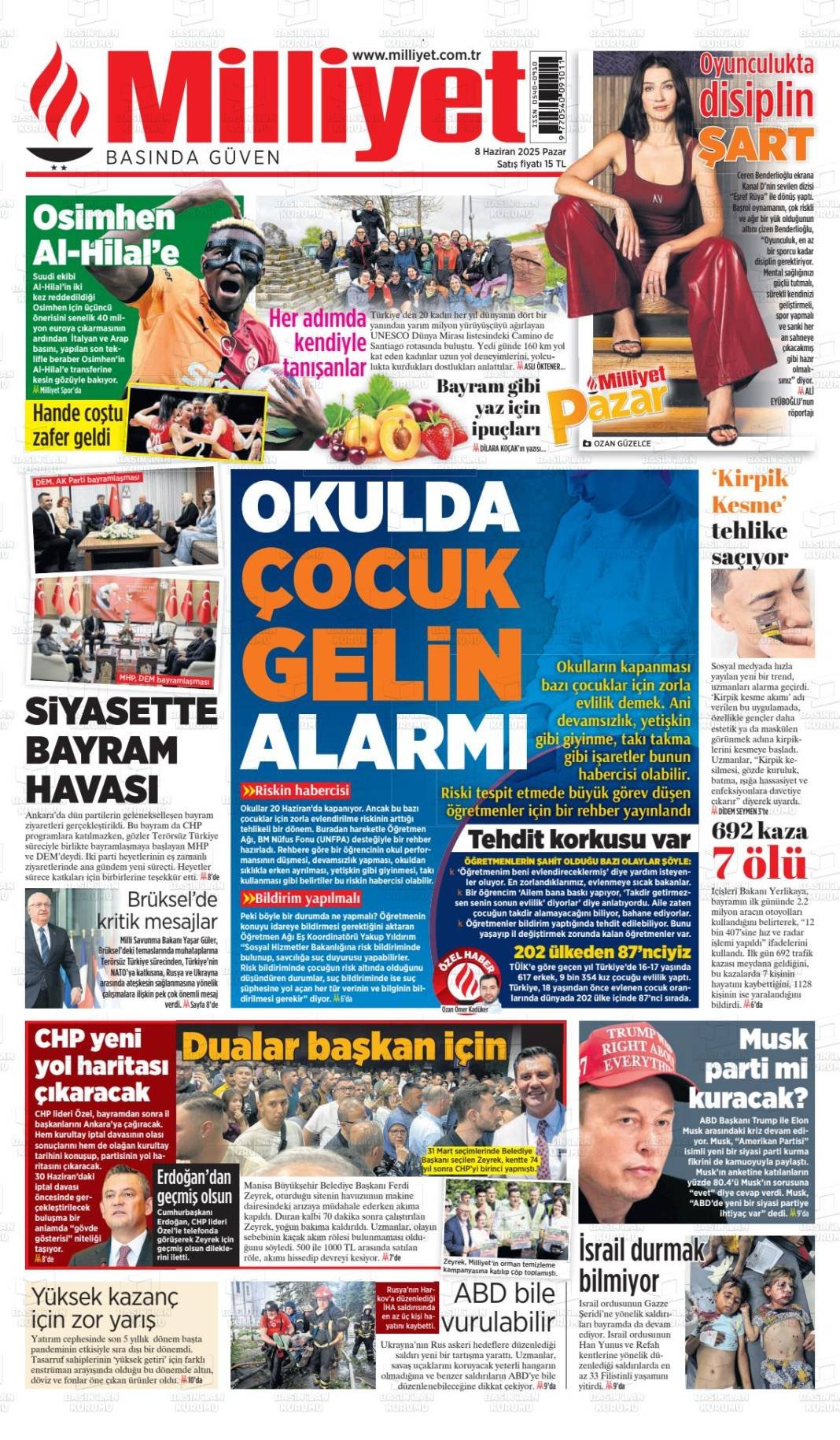 Bugün gazeteler hangi başlıkla çıktı? İşte 9 Haziran'ın manşetleri... 7