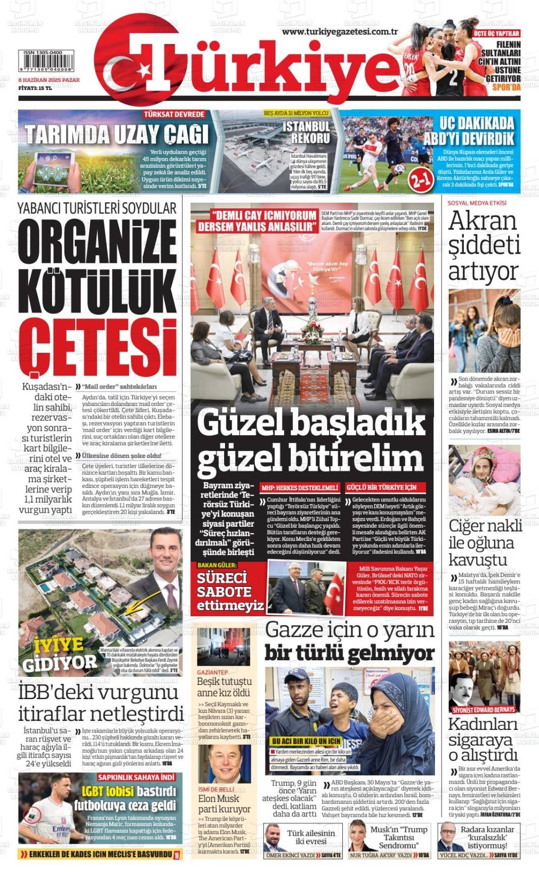 Bugün gazeteler hangi başlıkla çıktı? İşte 9 Haziran'ın manşetleri... 13